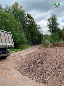 Фото | Строительство дороги в посёлке Стеклянный