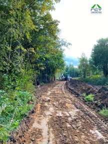 Фото | Строительство дороги в посёлке Стеклянный