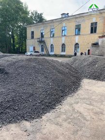 Петергоф | Укладка асфальтовой крошки