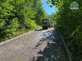 Петергоф | Укладка асфальтовой крошки