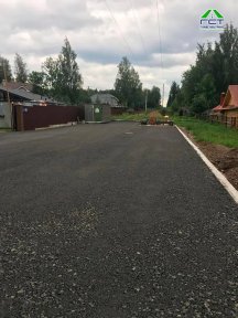 Фото | Укладка асфальтовой крошки при помощи асфальтоукладчика