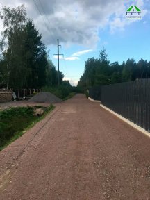 Фото | Укладка асфальтовой крошки при помощи асфальтоукладчика