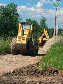 Фото | Строительство дороги в посёлке Романовка