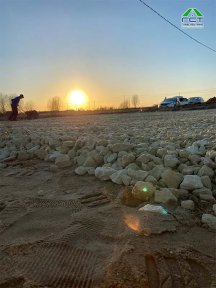 Елизаветино | Укладка 400 мм пластиковой трубы + парковка + площадка под бытовку