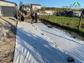 Кикенка | Укладка асфальтовой крошки