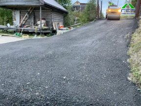 Лесколово | Заезд на участок из асфальтовой крошки